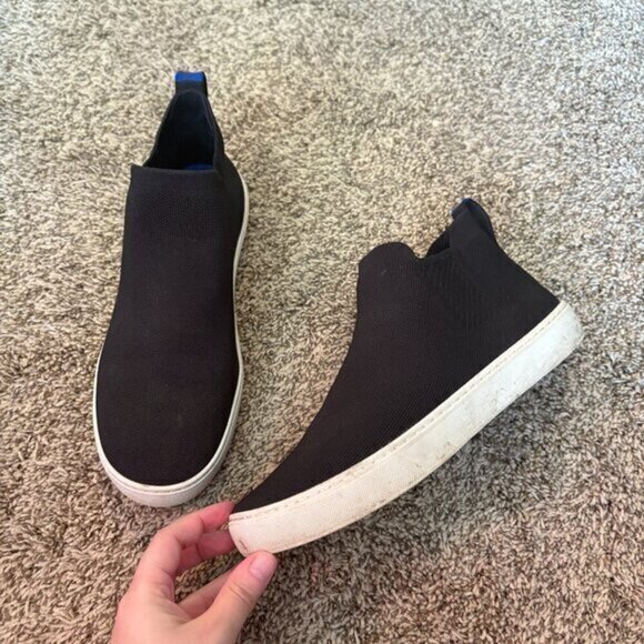 Rothy's black Chelsea Slip On shoes - Picture 1 of 6
